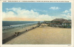 Boardwalk, Casino and Bathing Beach Postcard