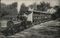 Miniature Trains at Eden Springs Park - House of David Postcard