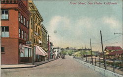 Front Street San Pedro, CA Postcard Postcard Postcard