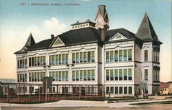 High School Building Postcard