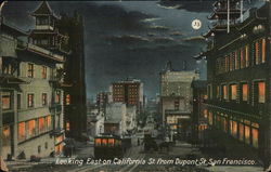 Looking East on California St. from Dupont Postcard
