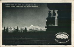 The Midnight Sun Tints - Mt. McKinley and the Alaska Range Postcard Postcard Postcard