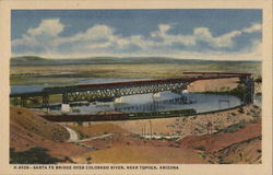 Santa Fe Bridge Over Colorado River Topock, AZ Postcard Postcard Postcard