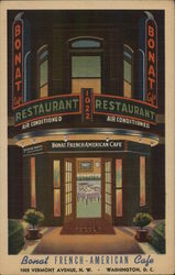 Bonat's French-American Cafe Washington, DC Washington DC Postcard Postcard Postcard