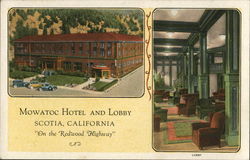 Mowatoc Hotel and Lobby Scotia, CA Postcard Postcard Postcard