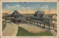 N.Y.N.H. & H.R.R. Station Brockton, MA Postcard Postcard Postcard