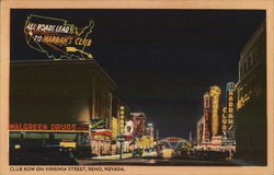 Club Row on Virginia Street Reno, NV Postcard Postcard Postcard