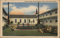 Flower Garden, Recruit Reception Center Postcard