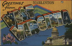 Greetings from Marlinton West Virginia Postcard Postcard Postcard