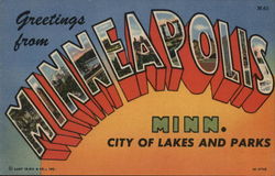 Greetings from Minneapolis Minnesota Postcard Postcard Postcard