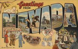 Greetings From Nevada Postcard