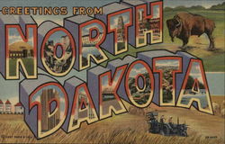Greetings from North Dakota Postcard Postcard Postcard