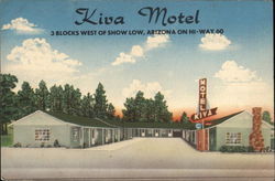 Kiva Motel Show Low, AZ Postcard Postcard Postcard