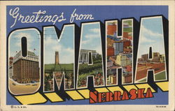 Greetings from Omaha Nebraska Postcard Postcard Postcard