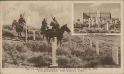 Three of Custer;s Crow Scouts At the Battle of The Little Bighhorn Postcard