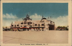 View of Municipal Airport Postcard