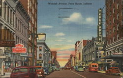 Wabash Avenue Terre Haute, IN Postcard Postcard Postcard