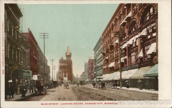 Main Street, Looking South Kansas City Missouri