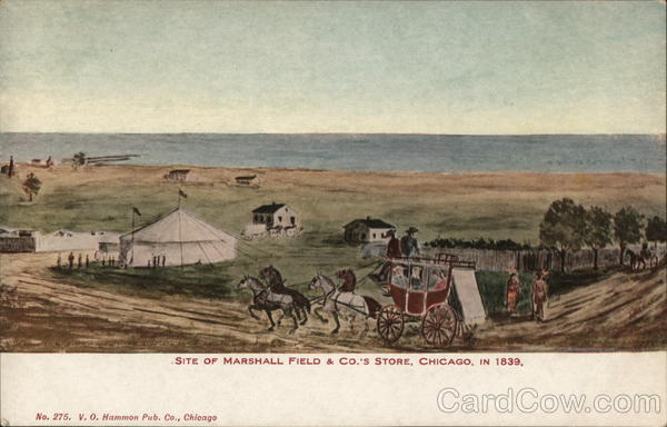Site of Marshall Field & Co,'s Store, Chicago, in 1839. Illinois