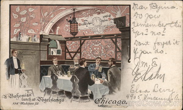 Bohemian lunch at Vogelsang's Chicago Illinois