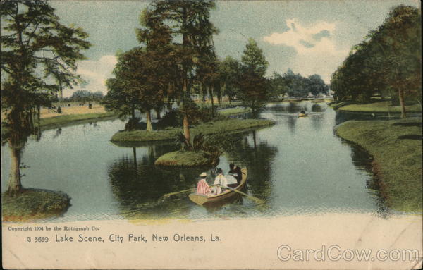 Lake Scene, City Park New Orleans Louisiana