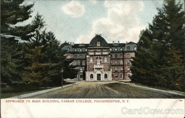 Vassar College - Approach to Main Building Poughkeepsie New York
