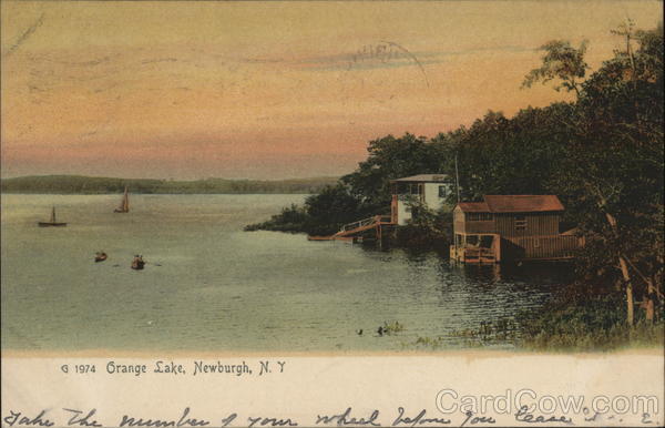 Orange Lake Newburgh, NY Postcard