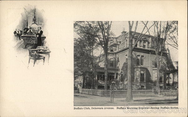 Buffalo Club, Delaware Avenue. Buffalo Morning Express-Seeing Buffalo Series New York