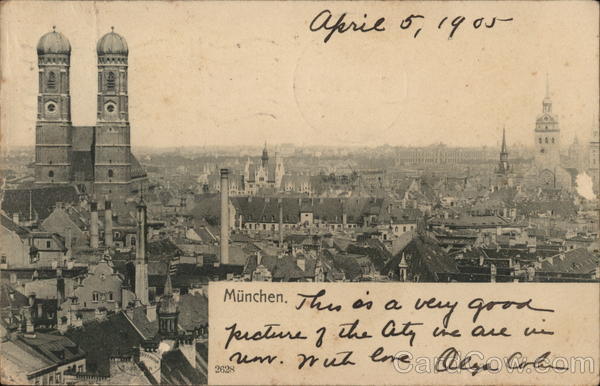 View of City and Cathedral Munich Germany