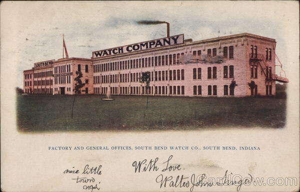 Factory and General Offices, South Bend Watch Co. Indiana