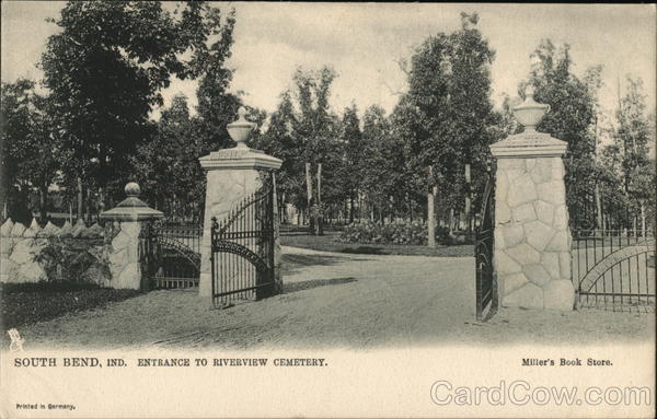 Entrance to Riverview Cemetary South Bend Indiana