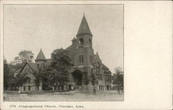 Congregational Church Cherokee, IA Postcard Postcard Postcard