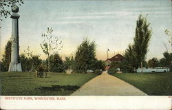 Institute Park Worcester, MA Postcard Postcard Postcard