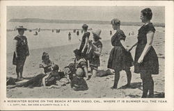 A Midwinter Scene on the Beach at San Diego, Cal., Where It Is Summer All the Year. A Midwinter Scene on the Beach at San Diego, Cal., Where It Is Summer All the Year.