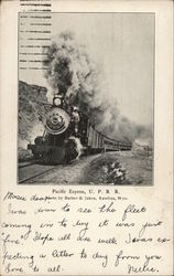 Pacific Express, U.P.R.R. Trains, Railroad Postcard Postcard Postcard