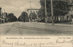 North Broadway from Public Square Postcard