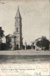 Entrance to Gave Hill Cemetery Postcard