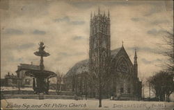 Eaton Sq. and St. Peter's Church Dorchester, MA Postcard Postcard Postcard