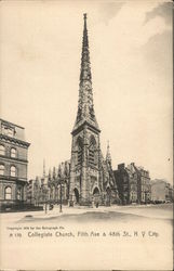 Collegiate Church, Fifth Ave & 48th St. New York City, NY Postcard Postcard Postcard