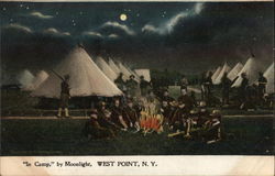 "In Camp." by Moonlight West Point, NY Postcard Postcard Postcard