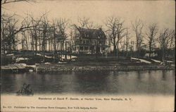 Residence of David F. Davids at Harbor View Postcard