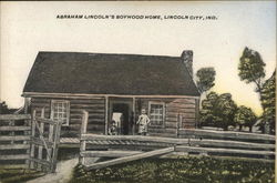 Abraham Lincoln's Boyhood Home Postcard