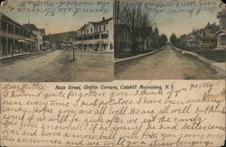 Main Street - Two Views Griffin Corners, NY Postcard Postcard Postcard