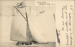 Sloop Yacht Atlantic City, NJ Postcard Postcard Postcard