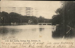 Boat Landing in Sanatoga Park Postcard