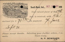 N. P. Bowsher & Co. South Bend, IN Postcard Postcard Postcard