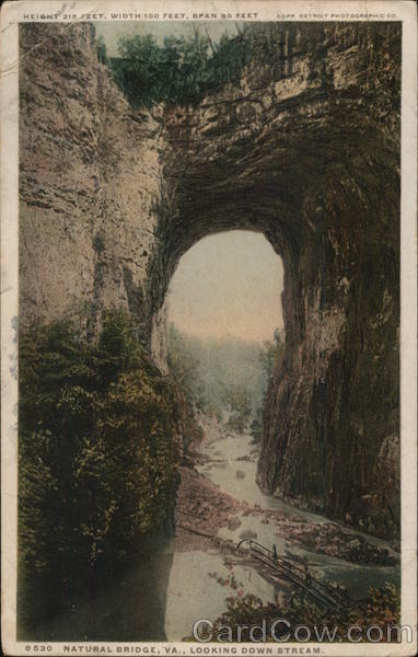 Looking Down Stream Natural Bridge Virginia