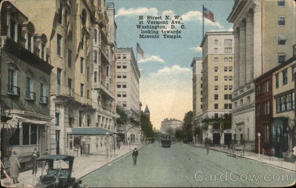 H Street NW at Vermont Avenue Washington District of Columbia