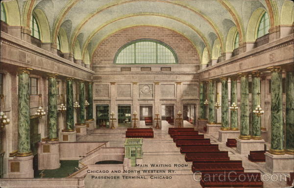 Main Waiting Room, Chicago and North Western Rt. Passenger Terminal Illinois