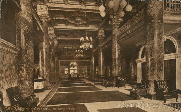 Marble Lobby, Hotel Alexandria Los Angeles California